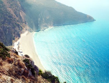 One of the best beaches of Europe, Myrtos clipart