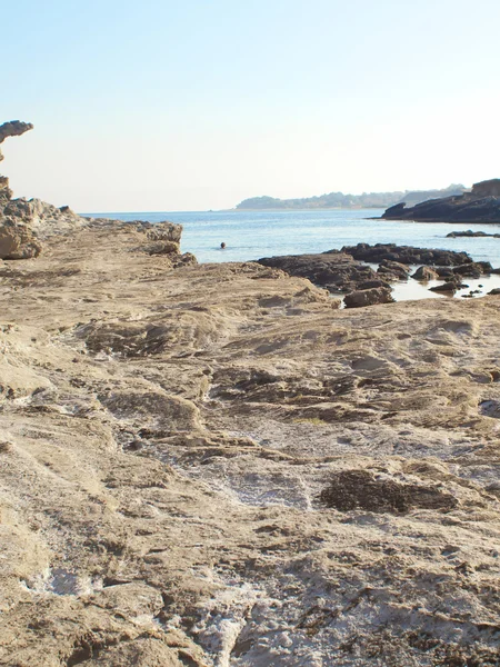 入在 scala，希腊的海岸线 — 图库照片