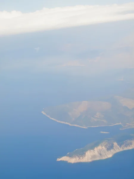 View to Kefalonia from airplane — Stock Photo, Image