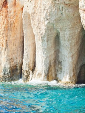 harika mavi mağaralar zakinthos Island, Yunanistan