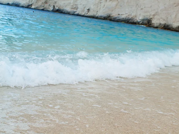 桑特岛，希腊的白色海滩 — 图库照片