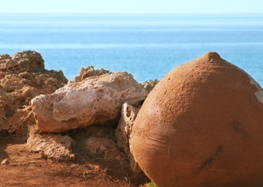 Kıbrıs tarihi pot ile deniz manzara