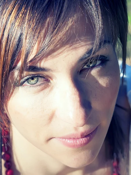 Portrait of beautiful girl closeup — Stock Photo, Image
