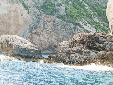 kayalık sahil şeridi zante, Yunanistan