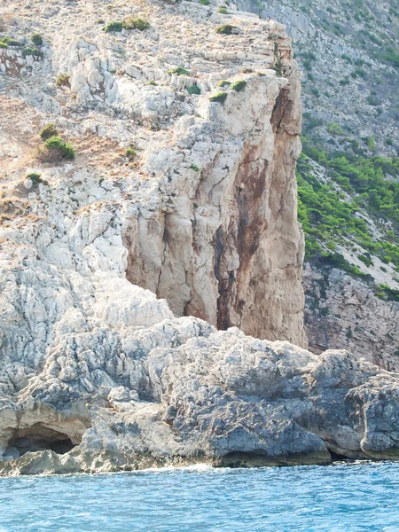 Vit klippiga kust av zante, Grekland — Stockfoto