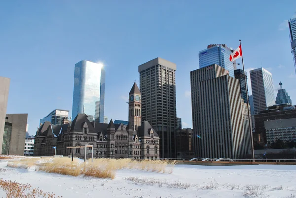 Centrum miasta Toronto w okresie zimowym — Zdjęcie stockowe