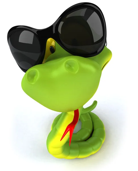 Fun snake with glasses — Stock Photo, Image