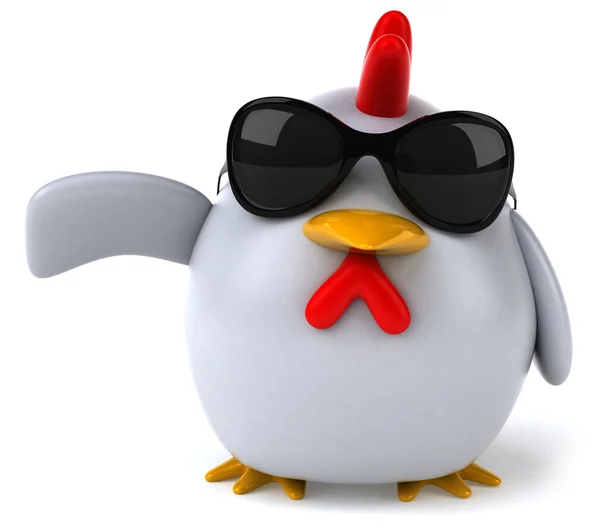 Веселая курица в очках — стоковое фото