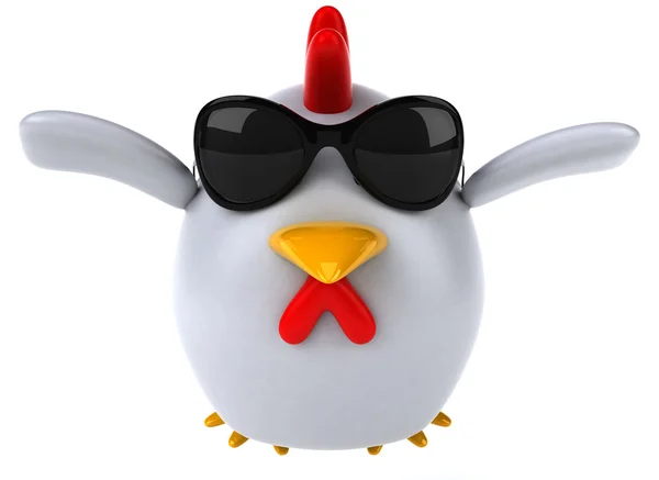 Zabawa kurczaka w okularach — Zdjęcie stockowe