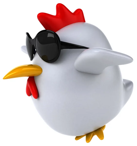 Fun chicken with glasses — Stock Photo, Image