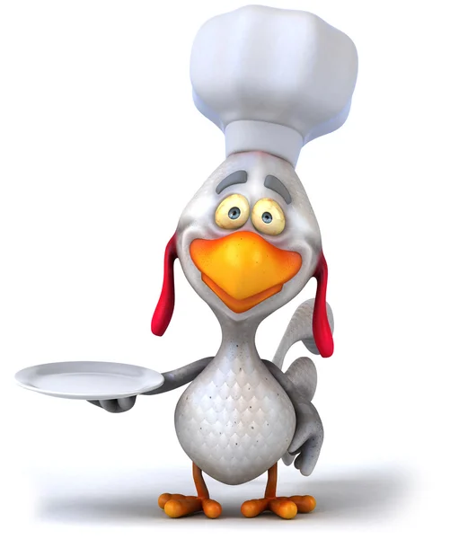 Шеф-кухар весело курячі — стокове фото