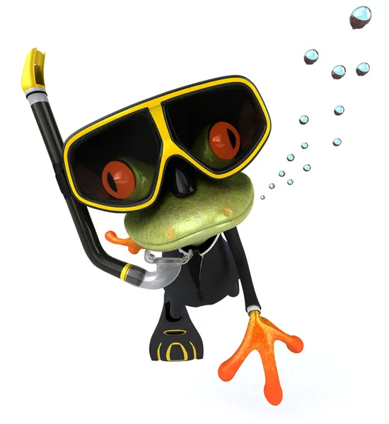 Frog scuba diver — Stock Photo, Image