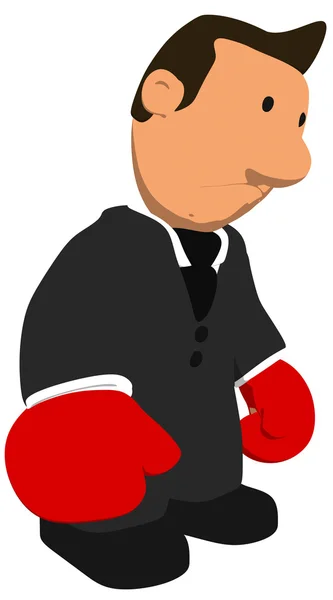 Businessman boxing — Stock Photo, Image