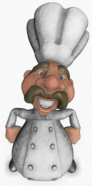 Ilustração do chef — Fotografia de Stock