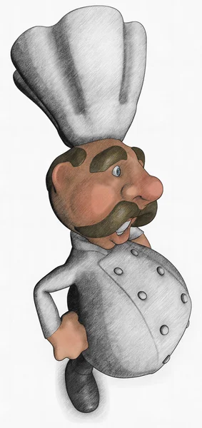 Šéfkuchař ilustrace — Stock fotografie