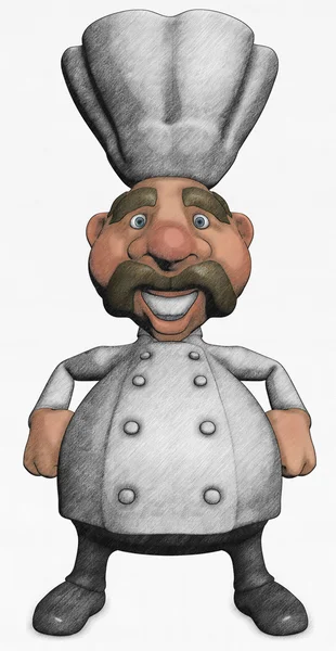 Ilustração do chef — Fotografia de Stock