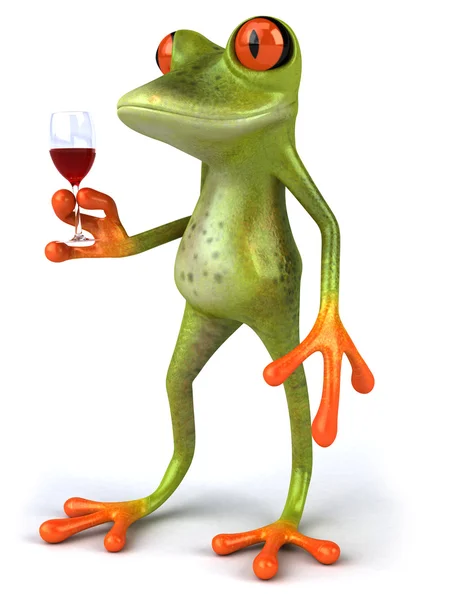 Βάτραχος με κρασί — 图库照片
