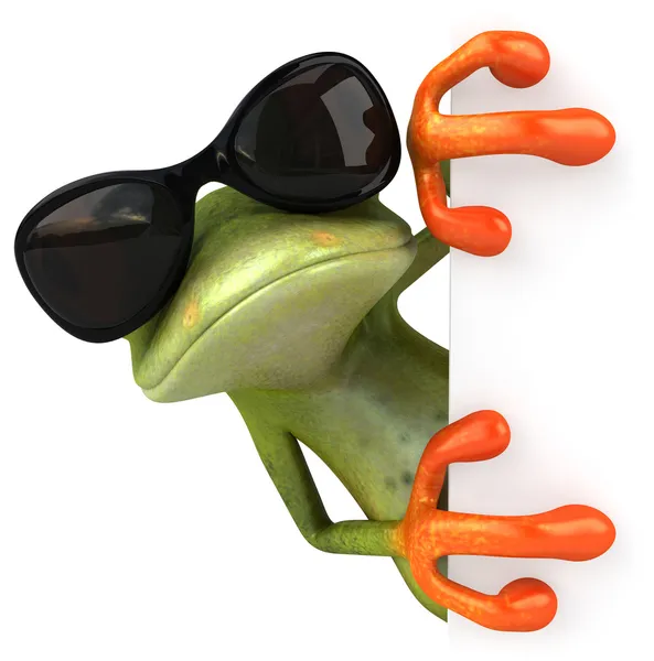 Frog with sunglasses — Stock Photo, Image
