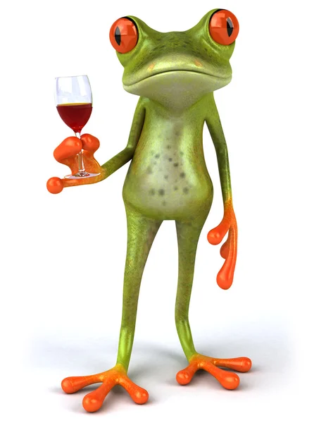 青蛙和红酒 — 图库照片