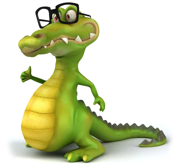 Krokodil mit Brille — Stockfoto