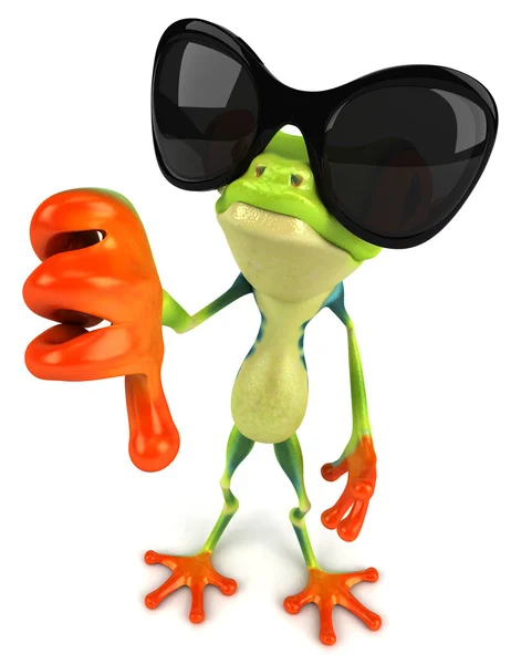 Žába se slunečními brýlemi — Stock fotografie