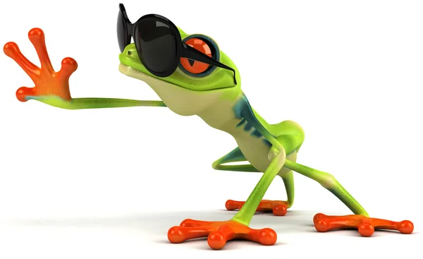 Frog with sunglasses — Stock Photo ...