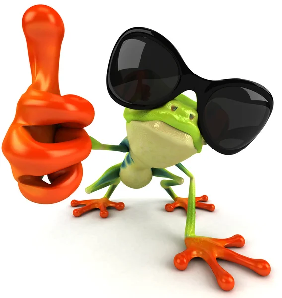 太阳镜的青蛙 — 图库照片