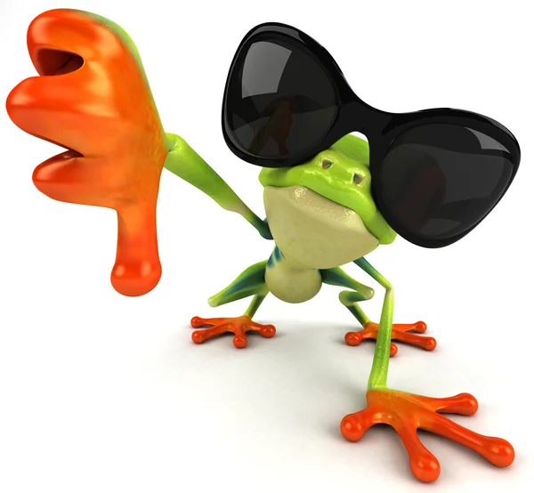 Frosch mit Sonnenbrille — Stockfoto