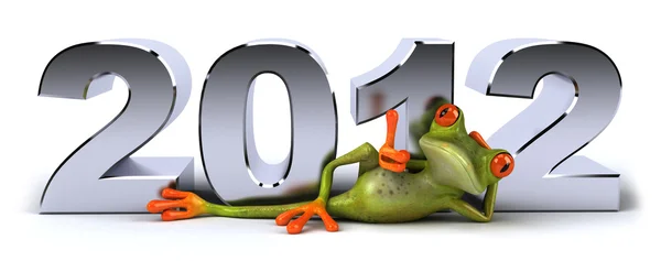 青蛙和 2012 年 — 图库照片