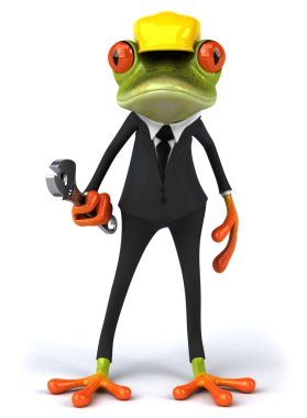 Frog worker clipart