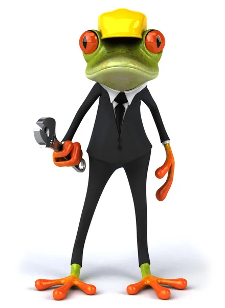 Frog worker — Stock Photo, Image