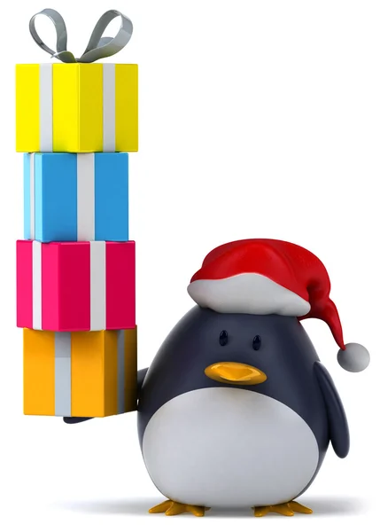 Pingvin és a karácsony — Stock Fotó