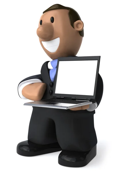 stock image Businessman with a laptop