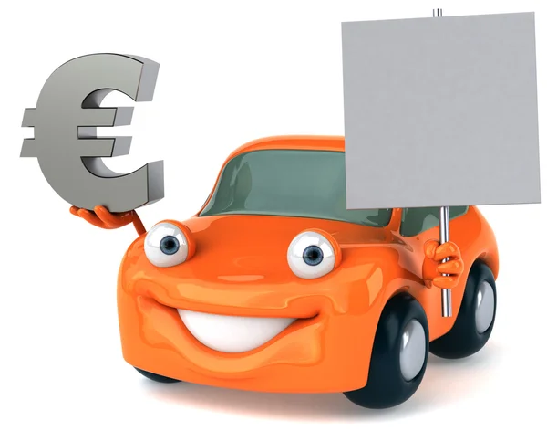 Carro e euro — Fotografia de Stock