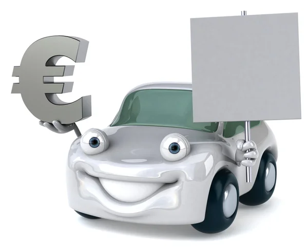 Autó és az euro — Stock Fotó