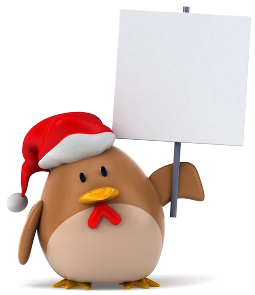 Santa chicken — Stock Photo, Image