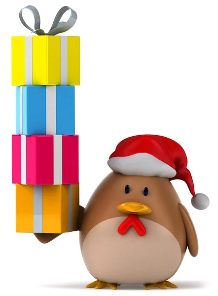Santa chicken — Stock Photo, Image