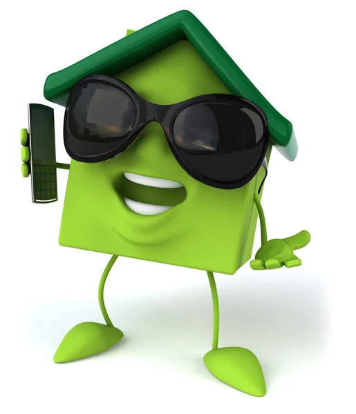 House with a mobile phone — Stock Photo, Image