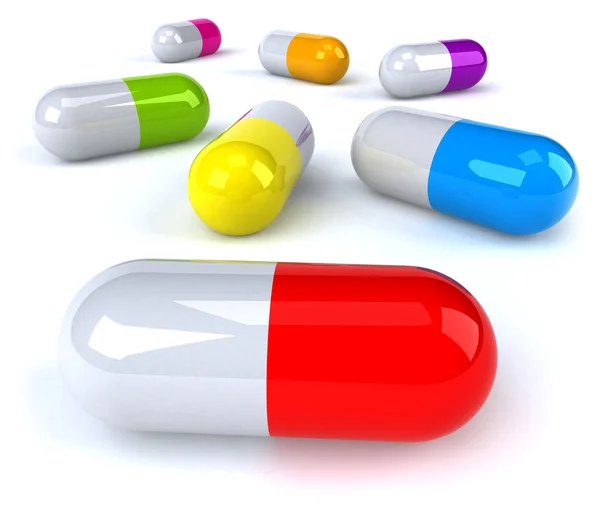 Ilustração dos comprimidos — Fotografia de Stock