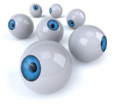 Fun eye, 3d generated picture clipart