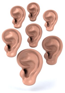 Fun ear, 3d generated picture clipart