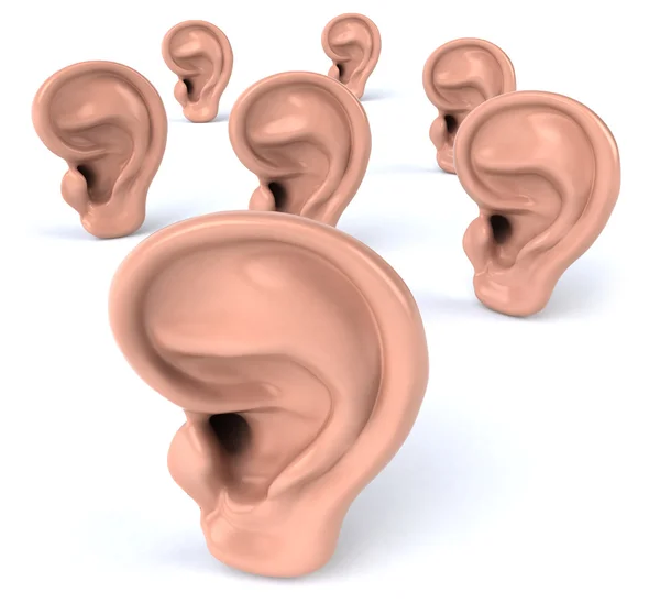 Eğlenceli bir kulak, üretilen 3d resmi — Stok fotoğraf
