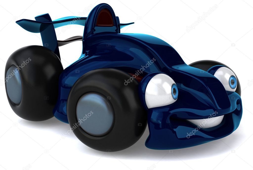 Dark blue car