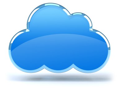 Cloud computing concept, 3d generated illustration clipart