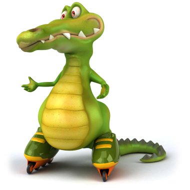 Crocodile 3d illustration clipart