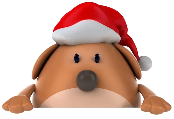 Kerstmis hond 3d — Stockfoto