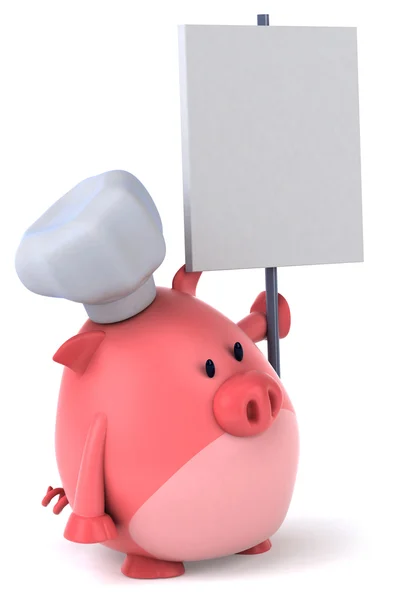 Шеф-кухар свиня 3d — стокове фото