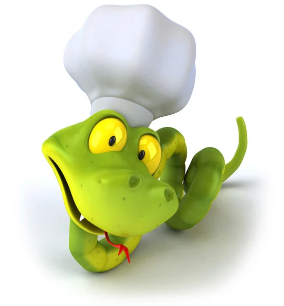Šéfkuchař Snake 3d — Stock fotografie