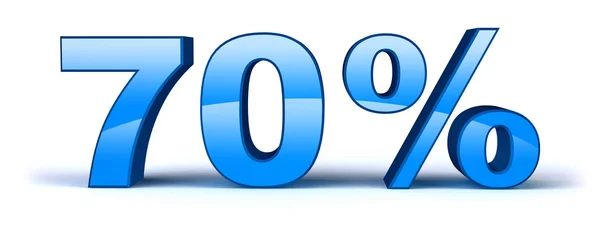 Blue seventy percent, isolated — Stock Photo, Image