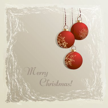 Christmas background with baubbles clipart